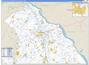York-Hanover Metro Area Wall Map Basic Style